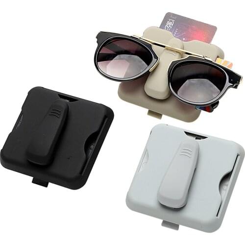 Multifunction Sunshade Sunglasses Holder Car-styling IC Card Clip Car Organizer Car Sun Visor Clip Auto Parking Card Holder