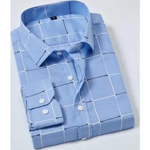 Homme Office Dress Shirts Mens Blouse Male New Button Up Shirt Plaid Shirts Men Business Dress Long Sleeve Shirt Slim Chemise
