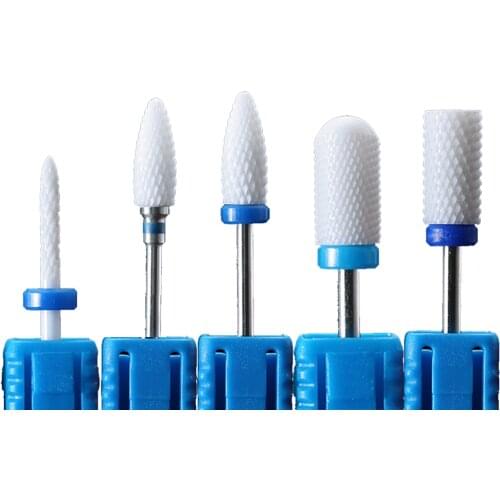 5/6/7pcs Ceramic Carbide Nail Drill Bit Set Milling Cutter for Manicure Apparatus Manicure Nail Files Removing Gel Nail Tools