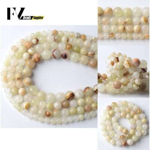 Natural Stone Afghan Jades Beads Round Loose Spacer Beads For Jewelry Making Findings DIY Bracelet Charms Accessories 6 8 10mm