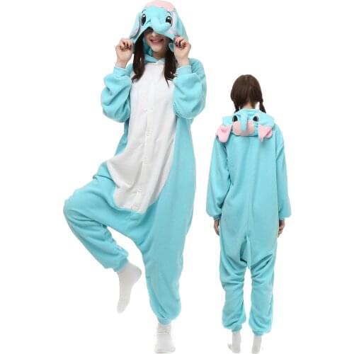 Adult Pajamas Elephant Onesie for Women Men Pyjamas Animal Cosplay Costume Sleepwear Kigurumi Anime Disfraz Halloween Onesieshow