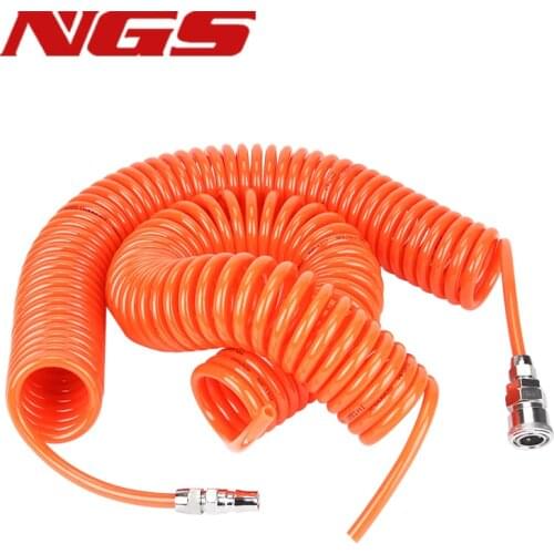 PU Pneumatic Polyurethane Spring Spiral Pipe 4*2.5mm 6*4mm 8*5mm 10*6.5mm 12*8mm 14*10mm 16*12mm Air Compressor Pressure Hose