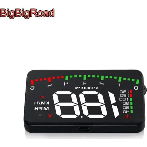 BigBigRoad Car Hud Display Windshield Projector Auto Overspeed Warning For Chrysler Grand Voyager Pacifica PHEV 300C 200