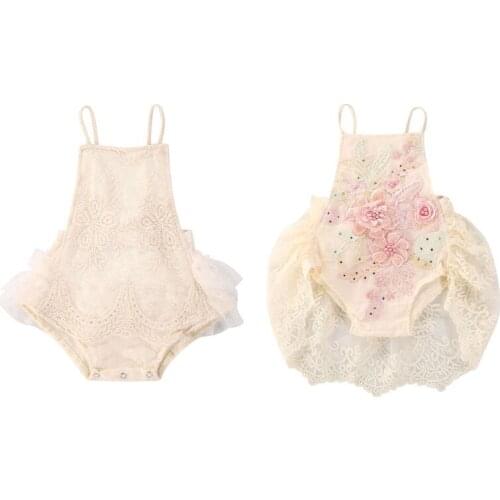 Pudcoco Fast Shipping 0-18M New Toddler Infant Baby Girl Lace Bodysuit Sleeveless Floral Lace Jumpsuit Lovely Fashion Outfit