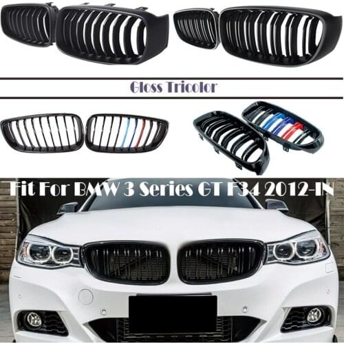 Carbon Fiber/Black Front Bumper Racing Grills Kidney Grilles For BMW F34 3 Series GT GT3 Gran Turismo 320i 328i 330i 335i 340i