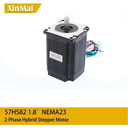 10 pcs 57mm Nema 23 Stepper motor 82 mm body length 2.2 N.m torque from China low price 315Oz-in Nema23 for CNC Router