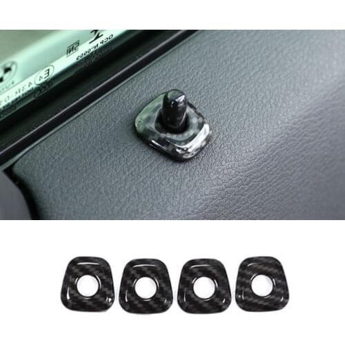 Carbon fiber Style For BMW X1 F48 2016-2018 ABS Plastic Chrome Door Lock Cover Trim Stickers For BMW X2 F47 2018
