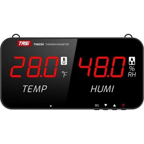 TA623 13" Thermometer Hygrometer Temperature Humidity Meter Display with Alarm function for Office Home Indoor Outdoor Greenhous