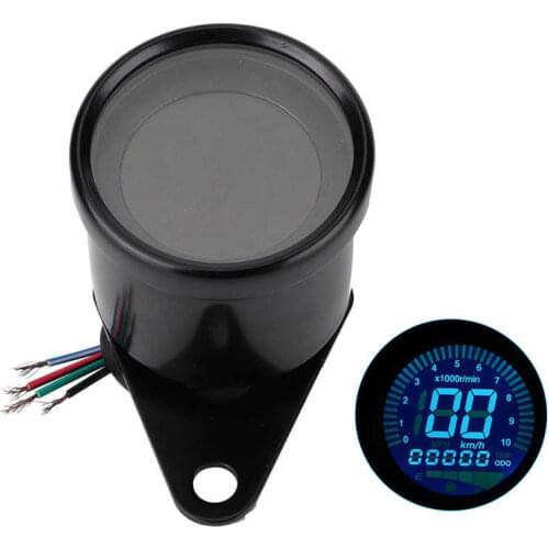 Universal Motorcycle LED Digital Speedometer Tachometer Speed Gauge Oil Level Meter