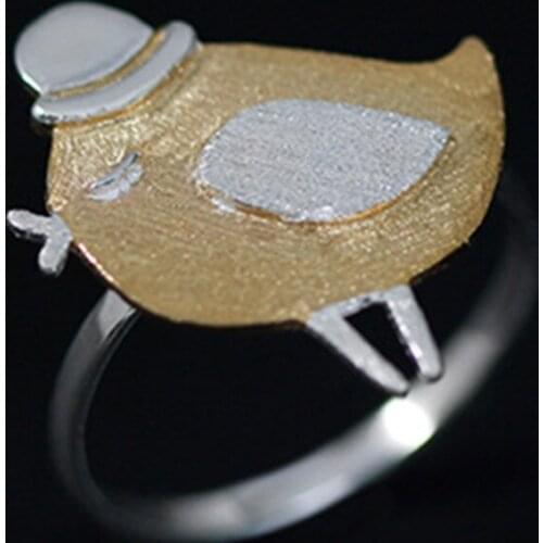 S.EAST SUN 925 sterling silver handmade exquisite jewelry lovely gentleman bird ring suitable for womens party gift jewelry