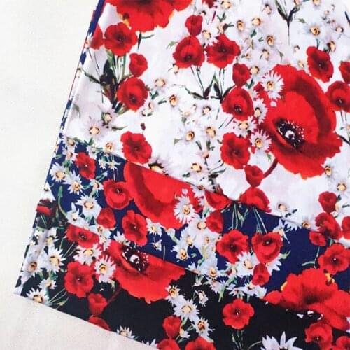 Women dress cushion curtain patchwork sewing Floral cotton printed fabric