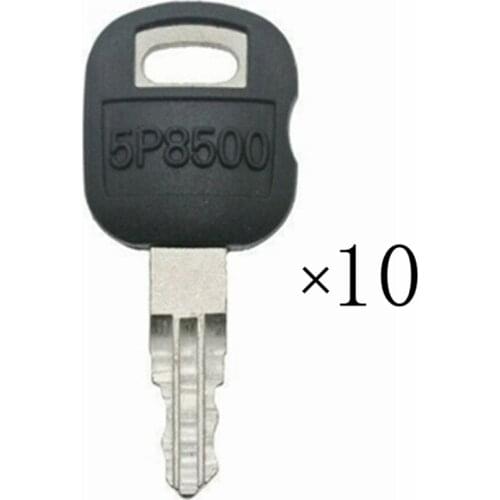 10pc Ignition Key Set Old Style 5P8500 for CAT Caterpillar Heavy Equipment