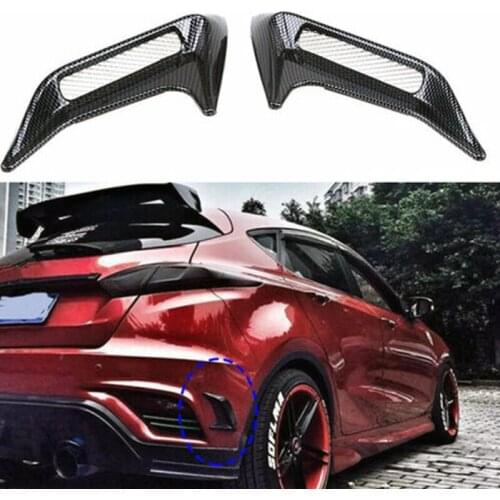 2pcs Carbon Fiber Car Auto Side Vent Air Flow Fender Intake Car Side Vent Decorative Fender Sticker Car Side Air Flow Vent
