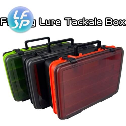 2021 Professional Fishing Lure Tackle Box Compartments Double Sided Fishing Lure Bait Hooks Tackle Fishing Tool Storage Box