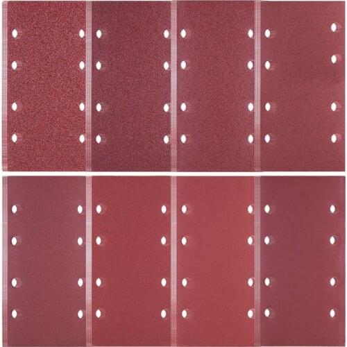 40 Pcs Sanding Sheets Hook and Loop Sander Pads Assorted 40/60/ 80/120/ 180/240/ 320/400/ Grits Fit Rectangular Sander