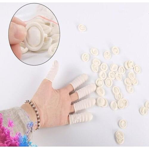 50pcs Rubber Gloves Emulsion Finger Protector Cots Cover with Free Shipping