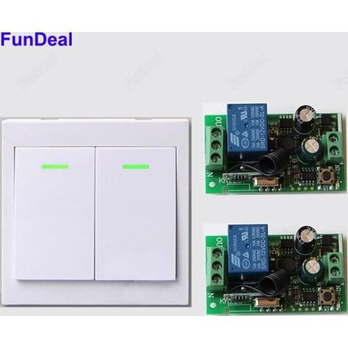AC 110V 220V 1CH Receiver Remote Control Switch Wall Panel Remote Transmitter Home Room Stairway Light LED Lamps Wireless RX TX