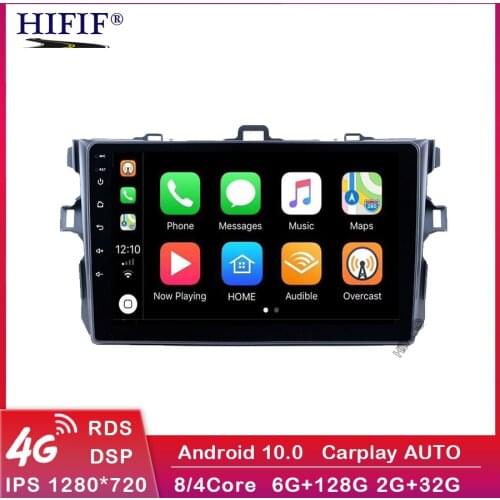 Car Radio Android 10.0 Multimedia Player For Toyota Corolla E140/150 2006 2007-2009 2010 2011 2012 2013 WIFI GPS Navigation