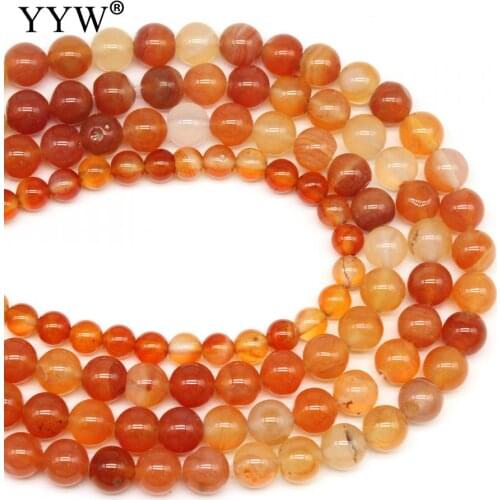 Natural Red Agates Beads 4 6 8 10 12mm Round Beads Charm Bracelet Necklace Handicraft DIY Beads For Jewelry Making Accessories