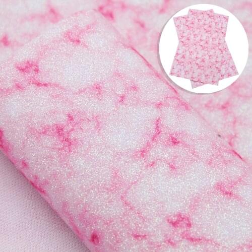 David accessories 20*33cm Faux Leather Fabric for Bows Fine Glitter Marble Synthetic Leather Sheet DIY Handmade Material,1Yc8569