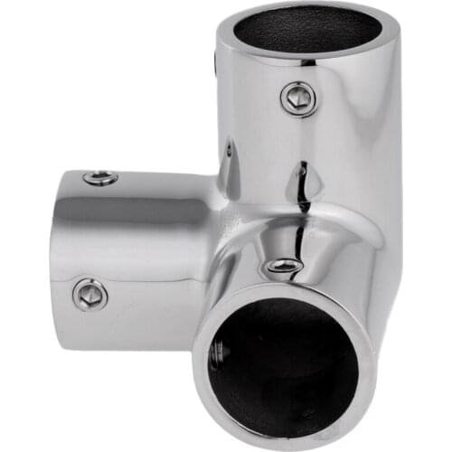Deluxe 316 Stainless Steel 25mm 1" 3 Way Corner Elbow Marine Boat Hand Rail Fitting - Corrosion Resistant, Strong and Durable