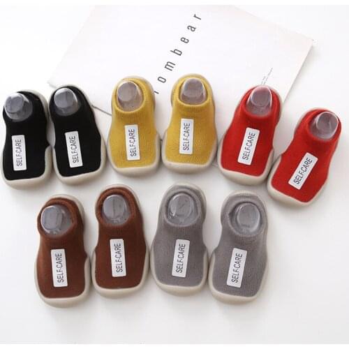 Baby Shoes Socks Boy Girl Rubber Sneaker Cotton Soft Anti-Slip Sole Newborn Infant First Walkers Toddler Casual Outdoors Crib