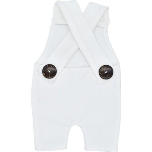 Newborn Photography Prop Button Overalls Pants Baby Photo Romper Outfit