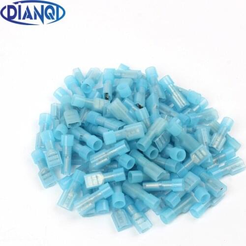 DIANQI FDFN2-187 NYLON brass Female Insulated Spade joint Cable Wire Connector 100PCS 1.5-2.5mm2 16-14AWG FDFN