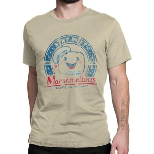 Mens Stay Puft Retro Ghostbusters Marshmallow T Shirts Cotton Clothing Fashion Classic Crew Neck Tees Gift Idea T-Shirts