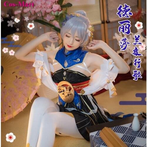 Game Honkai Impact 3rd Theresa Apocalypse Cosplay Costume LAN Nocturnal Song Formal Dress Female Party Role Play Clothing S-L