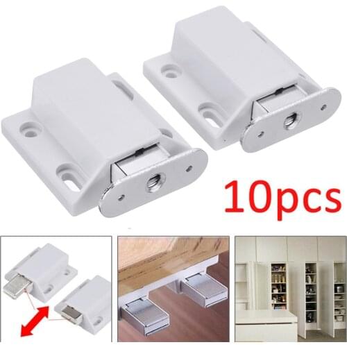 10pcs Rebounding Magnetic Drawer Latch Door Closer Furniture Hardware Door Stopper Cabinet Catches