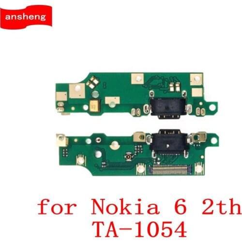 USB Micro Dock Charging charger Port Connector Microphone Board flex cable For Nokia 6 2th Second generation