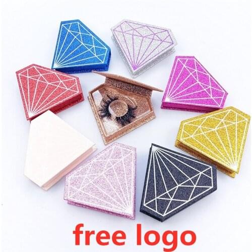 NEW 10/30/50box wholesale diamond eyelash packaging box fake 25mm mink eyelashes boxes faux cils magnetic case lashes empty