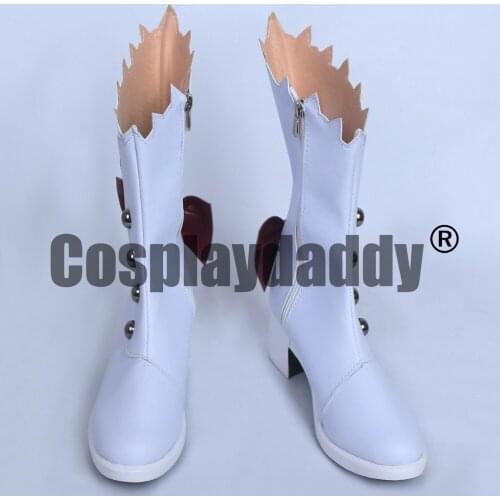 Final Fantasy 14 FF14 WHITE Wedding Halloween Cosplay Shoes Boots S008