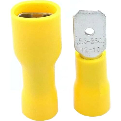 FDFD5.5-250 MDD5.5-250 yellow Male Female male electric wire connections Crimp Terminal Connectors