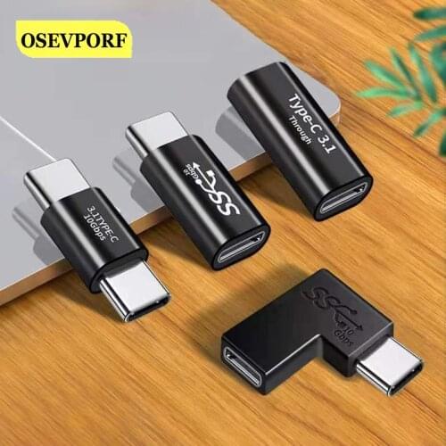 90 Degree Elbow Adapter USB 3.1 Type C Male To Female USB C Female to Female Male to Male Converter Typec Adapter OTG Extension
