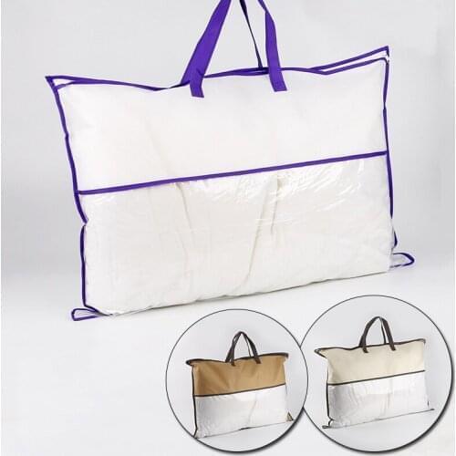 Portable Clothes Storage Bag With Handle Non-Woven Anti-dust Pack Blanket Quilt Organizer Large Capacity Tote Handbag