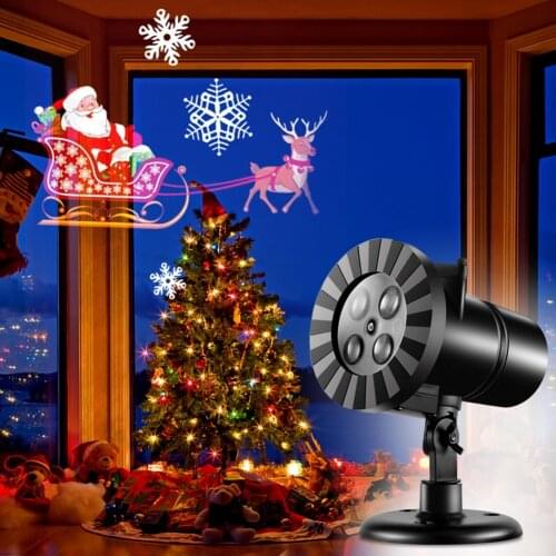 Christmas Projector Lamps LED Stage Light Christmas Landscape Garden Lamp Outdoor Lighting pattern Card Waterproof Santa Claus