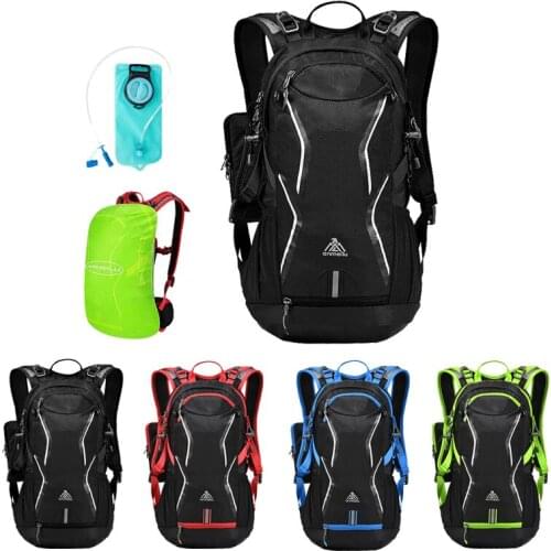 ANMEILU 15L Climbing Camping Backpack Bag With 2L Water Bag Rain Cover Sports Riding Hiking Outdoor Rucksack Bags Backpack