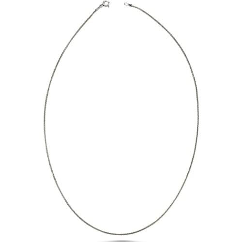 Silverlina Silver 30 Micron Oxidized Spike Chain Necklace