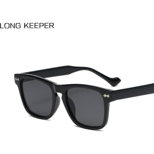 LongKeeper Vintage Square Sunglasses Women Brand Designer Retro Rivet Eyewear Men Fashion Outdoor Driving Sun Glasses UV400
