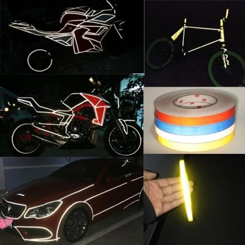 8m Car Stickers Reflective Luminous DIY Tape Bike Motorbike Truck Night Light Shining Warning Glow Paper Auto Accessories