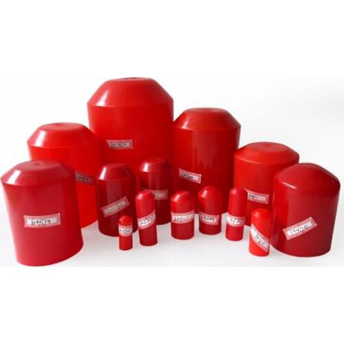 2PCS Cable Heat Shrinkable Cap Red High Voltage Cable Insulation Protection Sealing Head Protect Cover Bottom Cable Sleeve