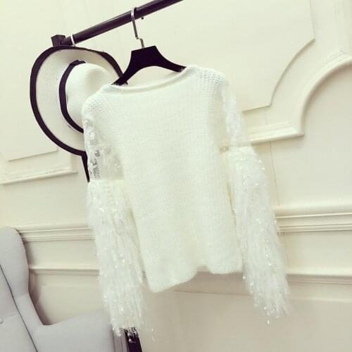 Cotton Sale New Poncho Women free Shipping 2021 Sweater Female Autumn Winter Handmade Knit Sweet Sleeve Pullover