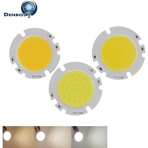 10PCS LED COB Light Source manufacturer Globe 60mm 42mm Round High lumen power Module 10W 15W 20W 30W COB for Downlight lamp