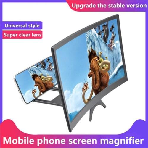 12 inch Mobile Phone 3D Screen Video Magnifier Curved Enlarged Smartphone Movie Amplifying Projector Stand Bracket Storage rack