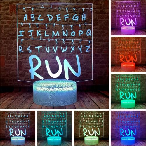 Stranger Things Movie Figuras Model 3D Illusion LED Nightlight Colors Change Desk Lamp Eleven Anime action & toy figures
