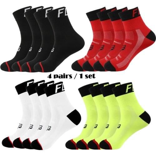4 pairs cycling socks mens socks knee high socks soccer socks compression socks socks women basketball socks