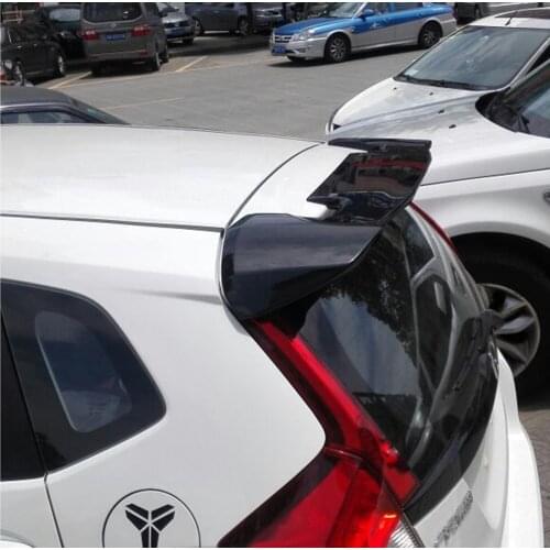 ABS Plastic Unpainted Primer Color Rear Boot Trunk Wing Spoiler Car Accessories For Honda Fit Jazz 2014 2015 2016 2017