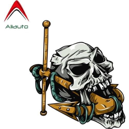 Aliauto Personality Car Sticker Funny Anchor Skull Accessories Cover Scratch Decal PVC for Motorcycle Honda Toyota Kia,14cm*13cm